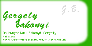 gergely bakonyi business card